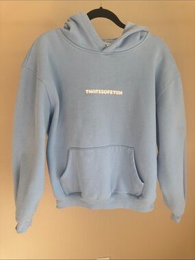 Thatsofetch Light Blue Hoodie Sweatshirt - Women's Crew/Scoop